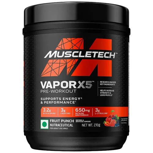 MuscleTech Vapor X5 Next Gen Pre-Workout – 270 g (0.59 lb) | Energy, Focus & Performance Support