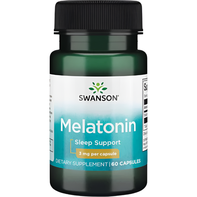 Swanson, Melatonin, 3 mg, 60 Capsules