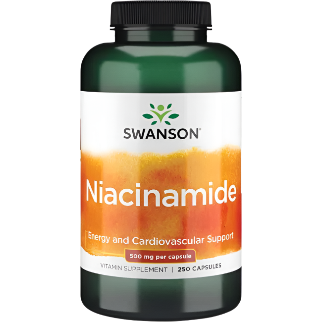 Swanson Niacinamide Carbohydrate Metabolism Joint Health Support 500 Milligrams 250 Capsules