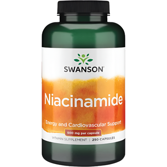 Swanson Niacinamide Carbohydrate Metabolism Joint Health Support 500 Milligrams 250 Capsules