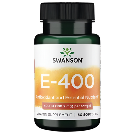 Swanson Vitamin E, 180 mg (400 IU), 60 Softgels