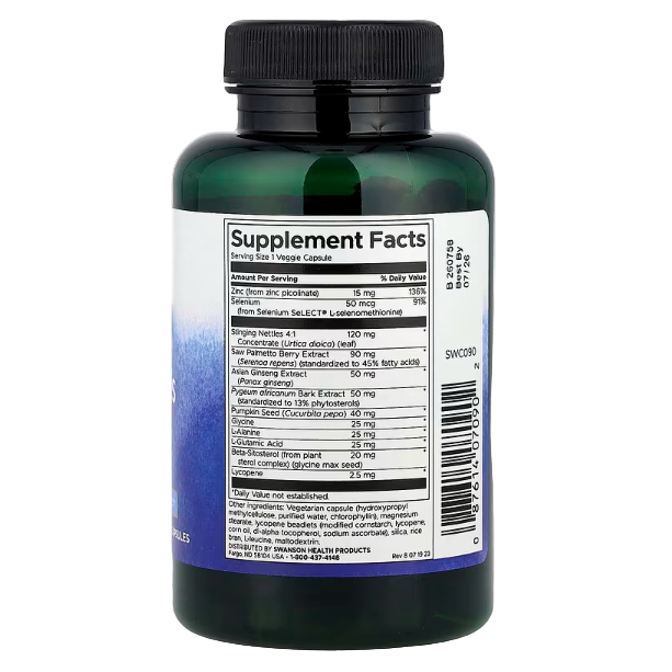 Swanson, Prostate Essentials Plus, 90 Veggie Capsules