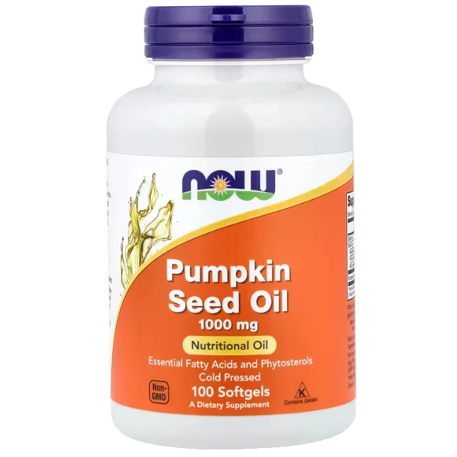 NOW Foods Pumpkin Seed Oil – 1,000 mg, 100 Softgels | Prostate, Heart & Immune Support