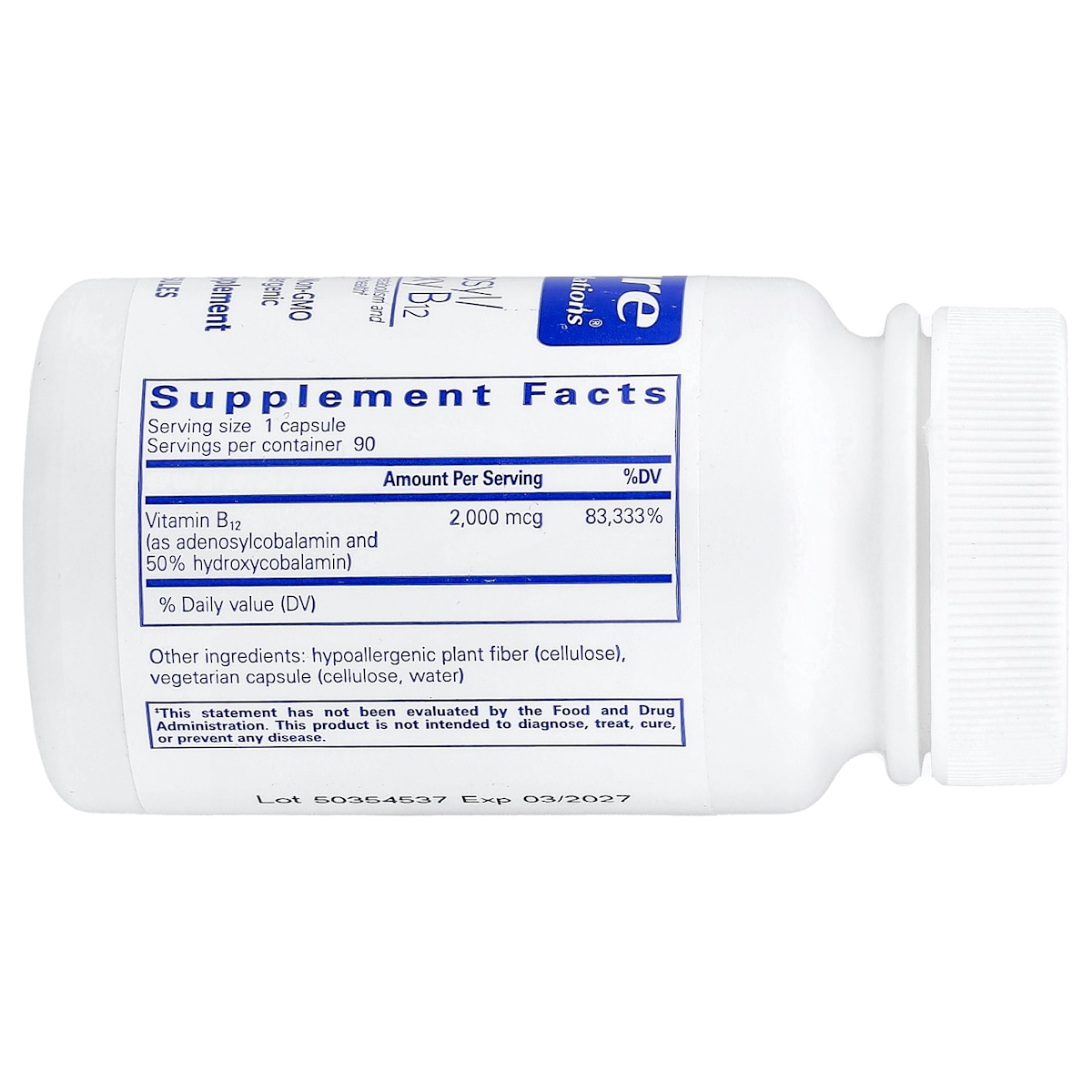 Supplement facts panel