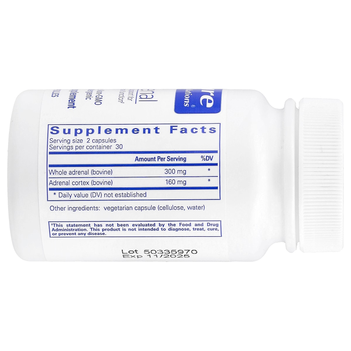 Supplement facts panel