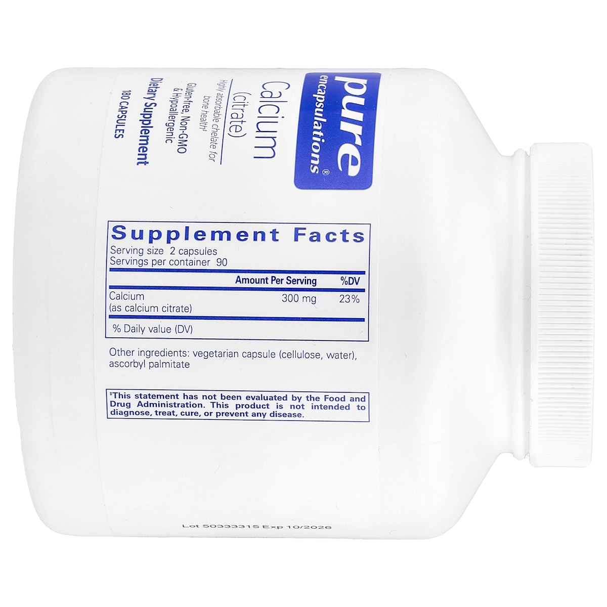 Supplement facts panel