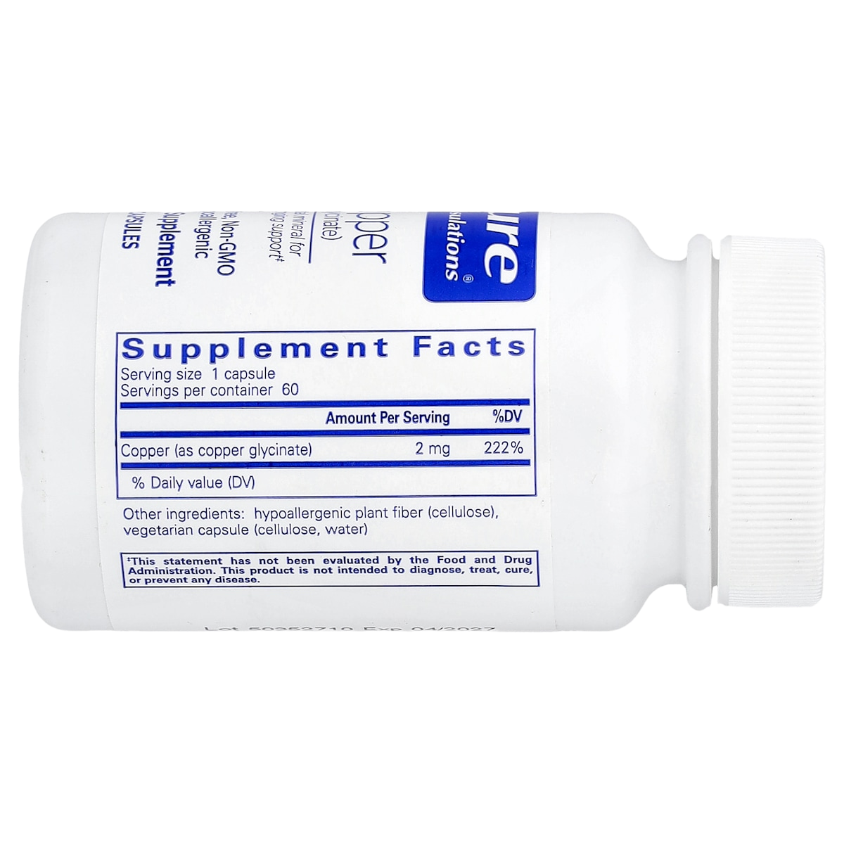 Supplement facts panel