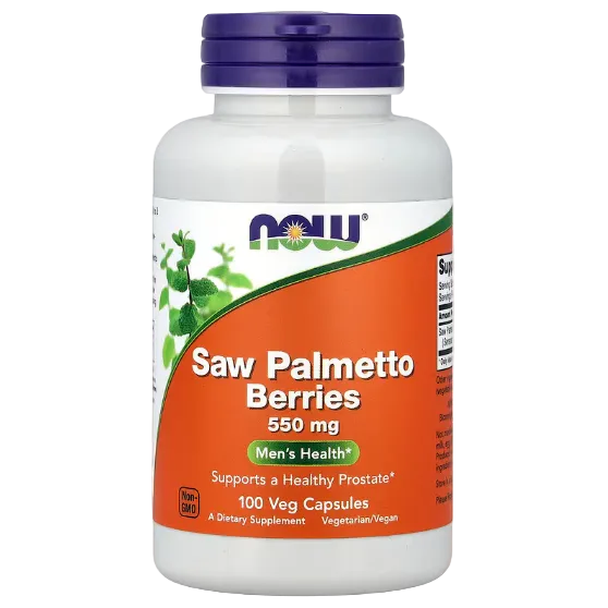 NOW Foods Saw Palmetto Berries 550 mg 100 Veg Capsules