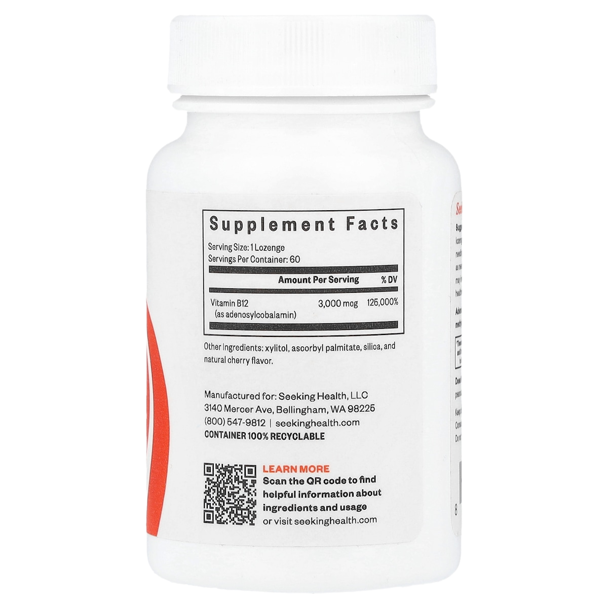 Supplement facts panel