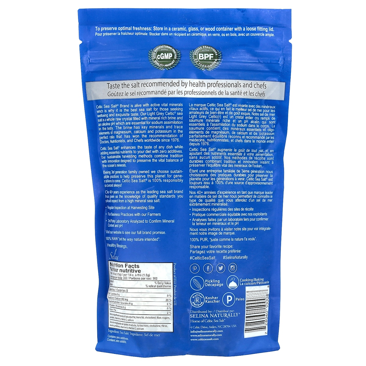 Supplement facts panel