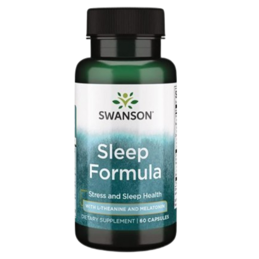 Swanson Sleep Formula with L-Theanine and Melatonin, 60 Capsules‏