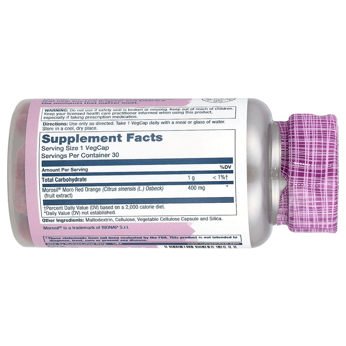 Supplement facts panel