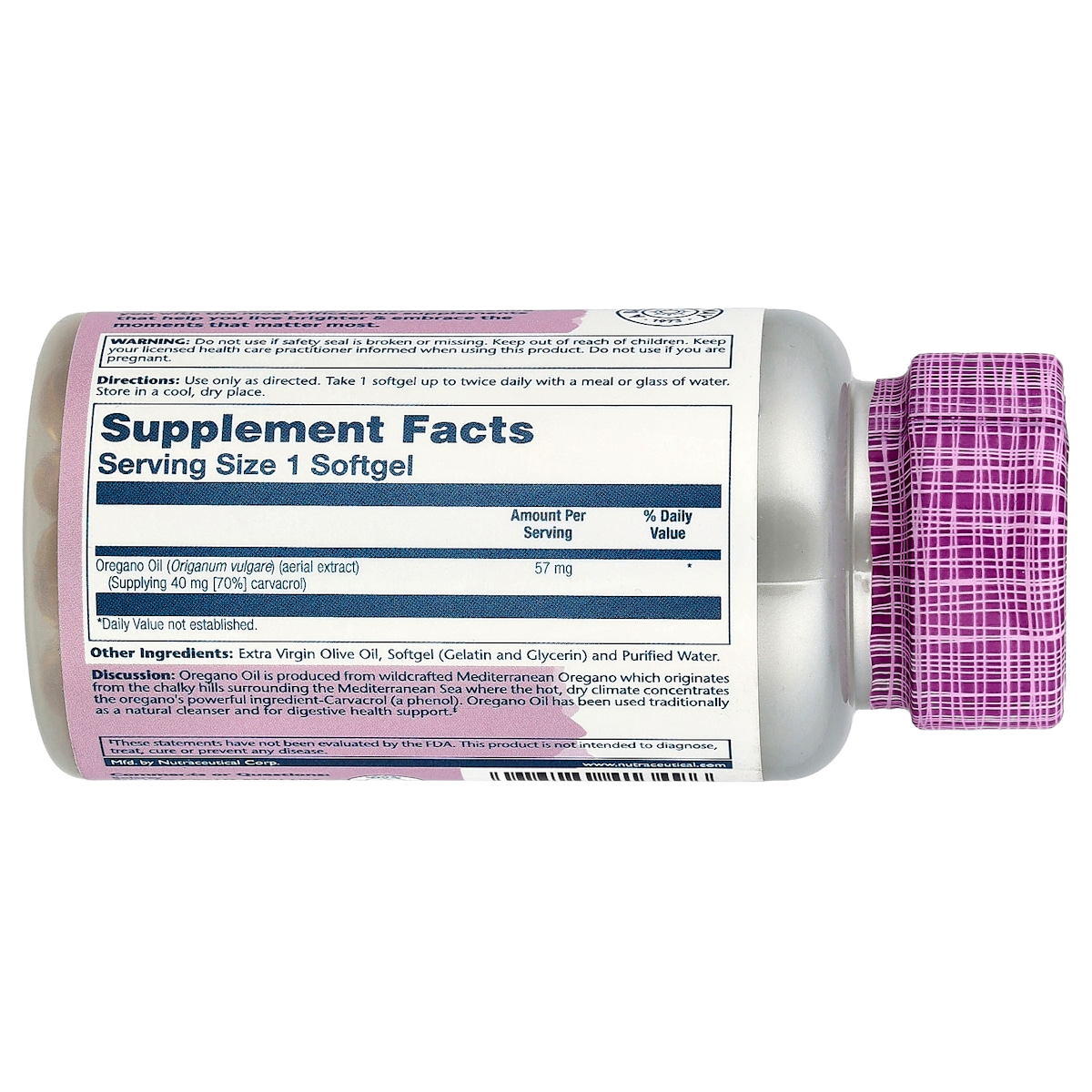 Supplement facts panel