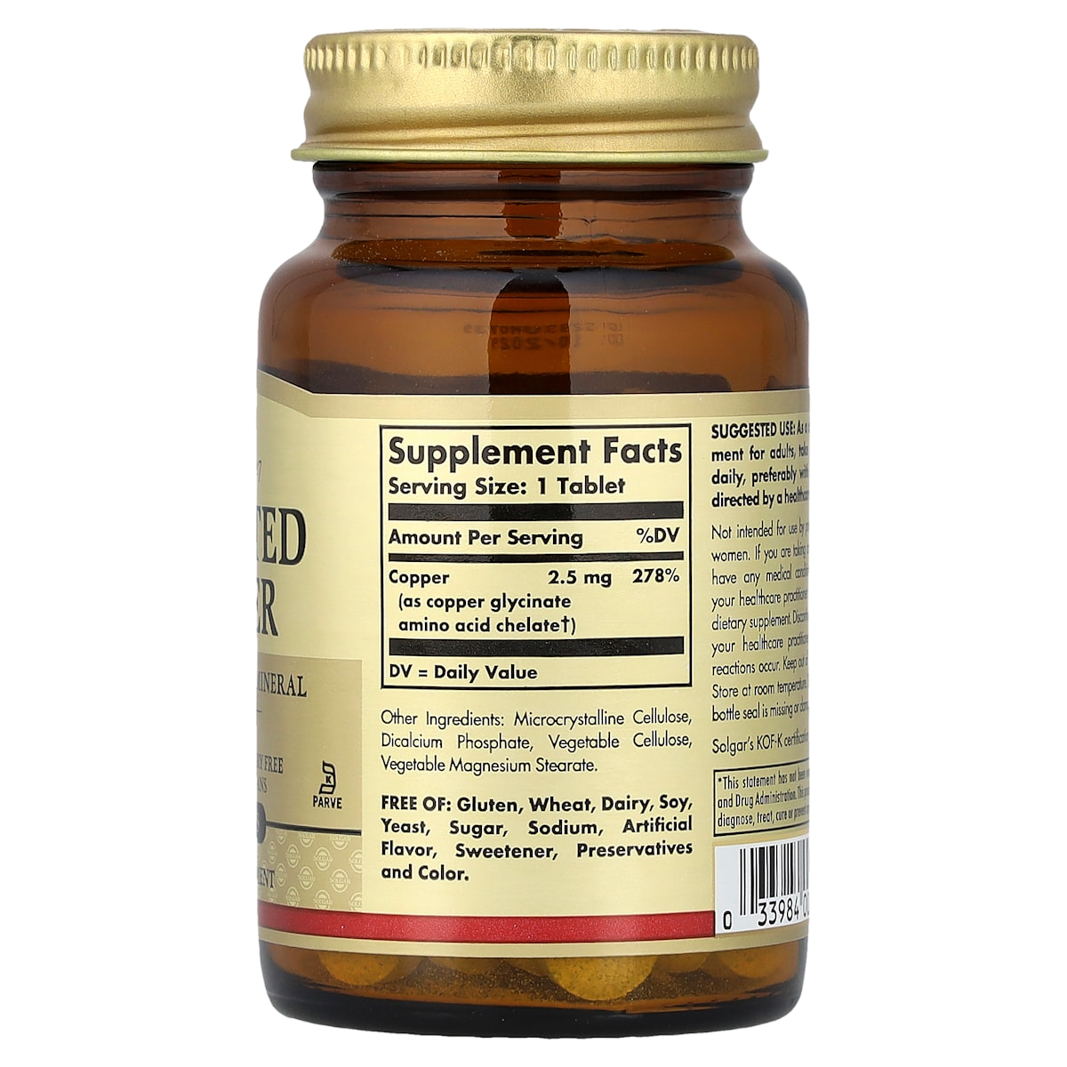 Supplement facts panel