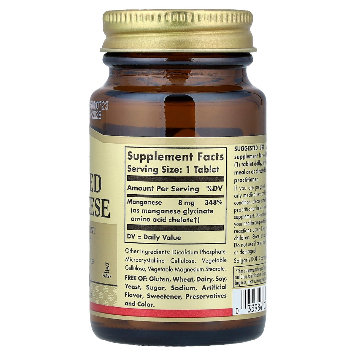 Supplement facts panel