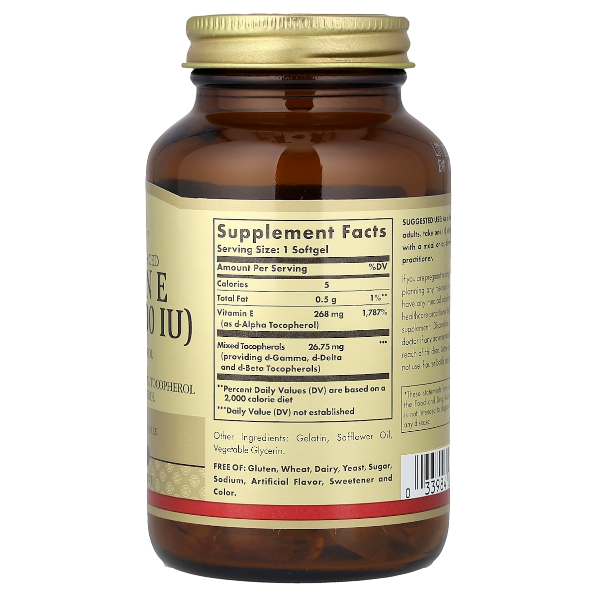 Supplement facts panel
