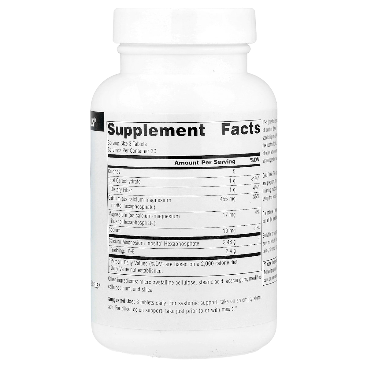 Supplement facts panel