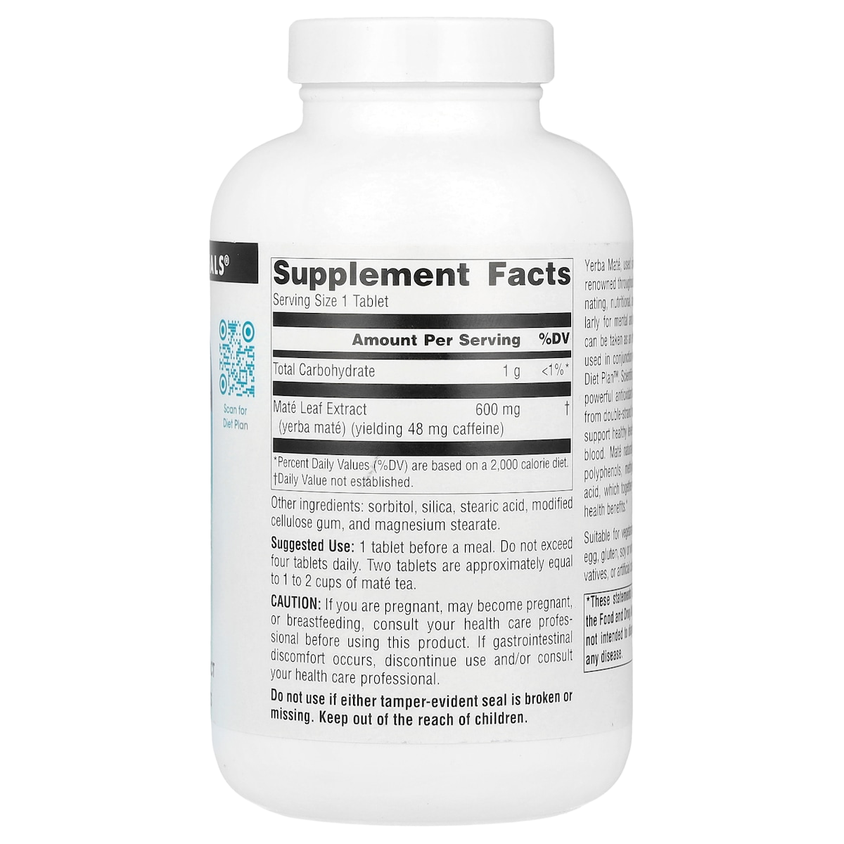 Supplement facts panel