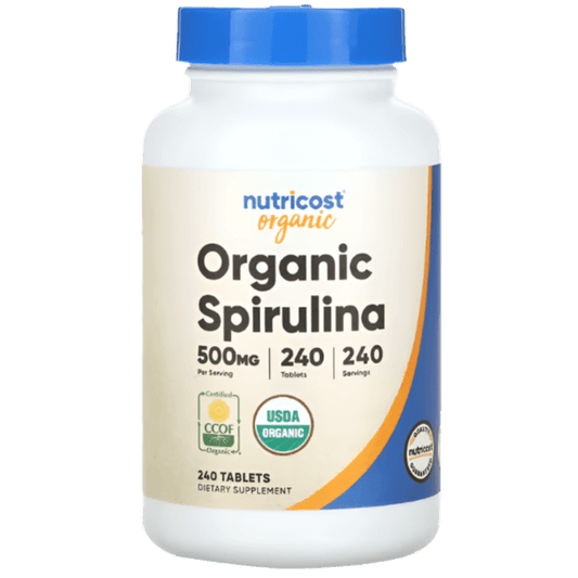Nutricost Organic Spirulina – 500mg (240 Tablets)