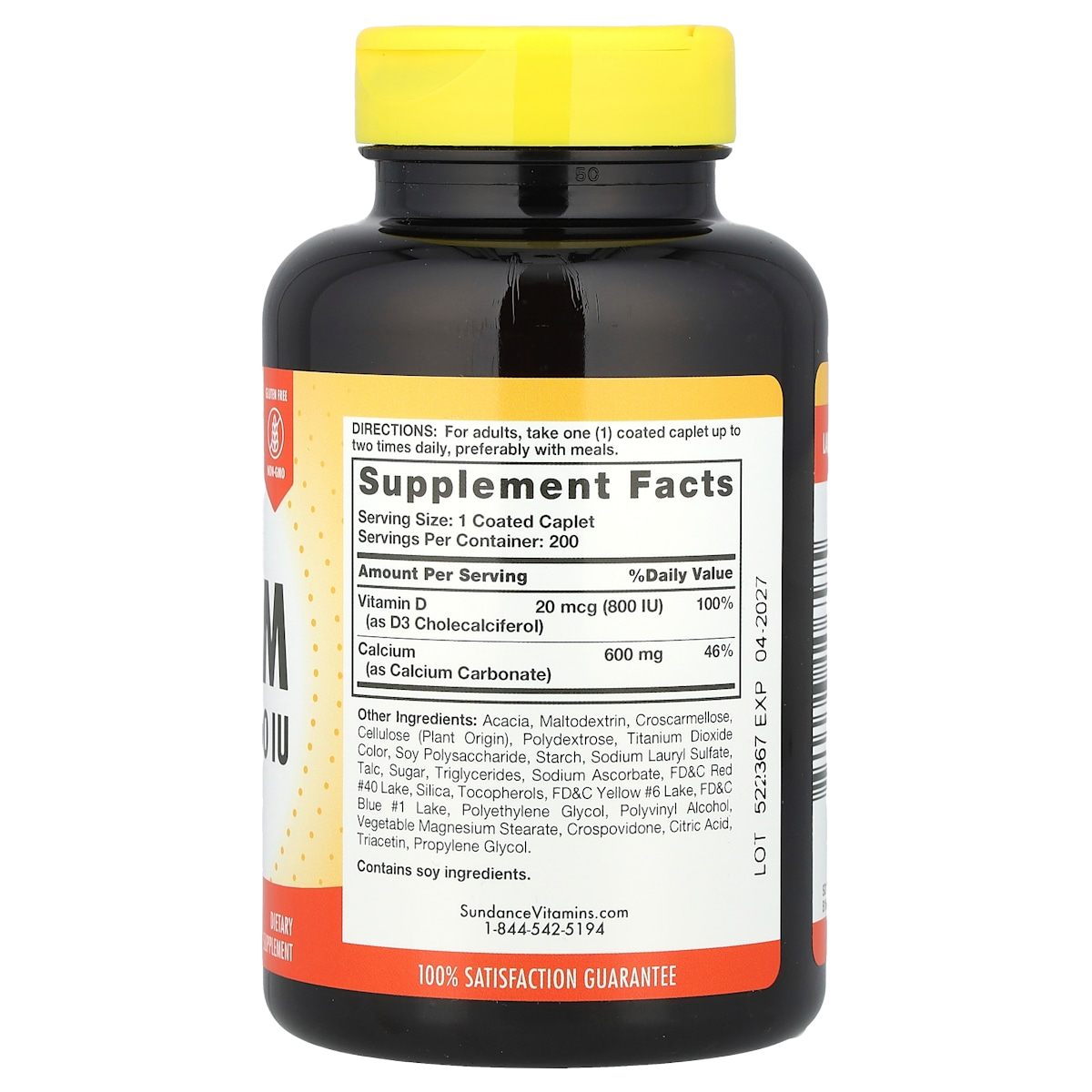 Supplement facts panel