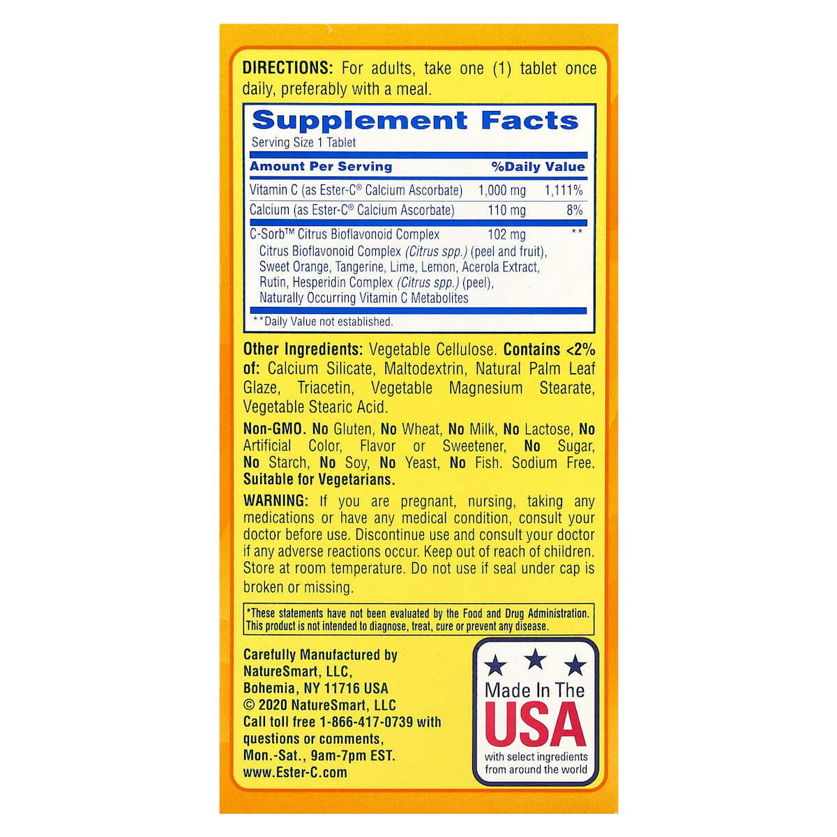 Supplement facts panel
