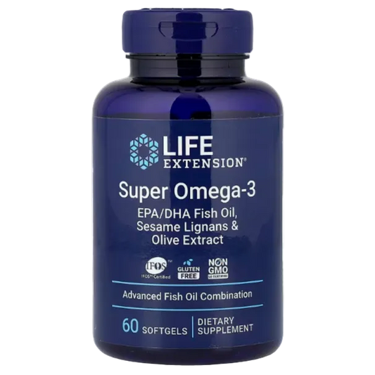 Life Extension Super Omega-3 – EPA/DHA Fish Oil, Sesame Lignans & Olive Extract, 60 Softgels | Heart, Brain & Joint Support