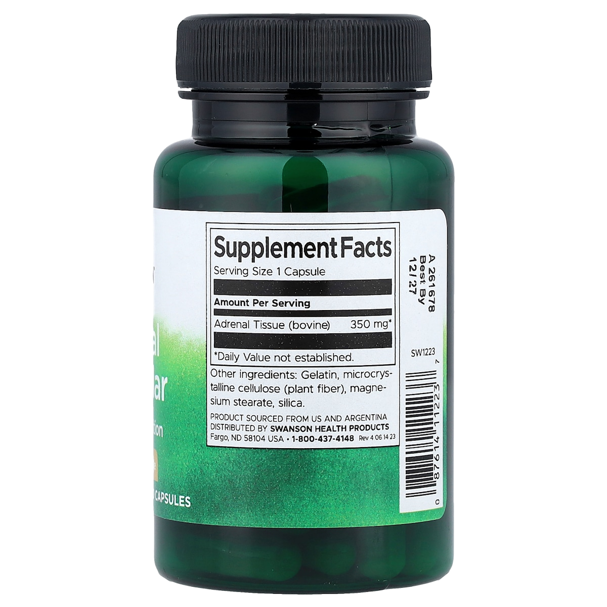 Supplement facts panel