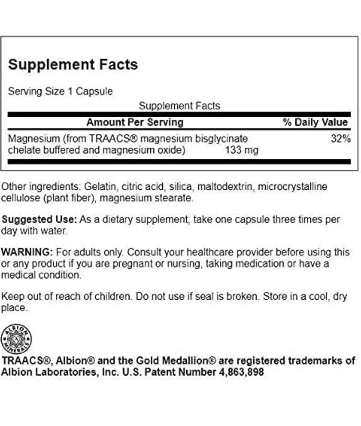 Swanson Ultra - Albion Magnesium Glycinate 90 Tablets