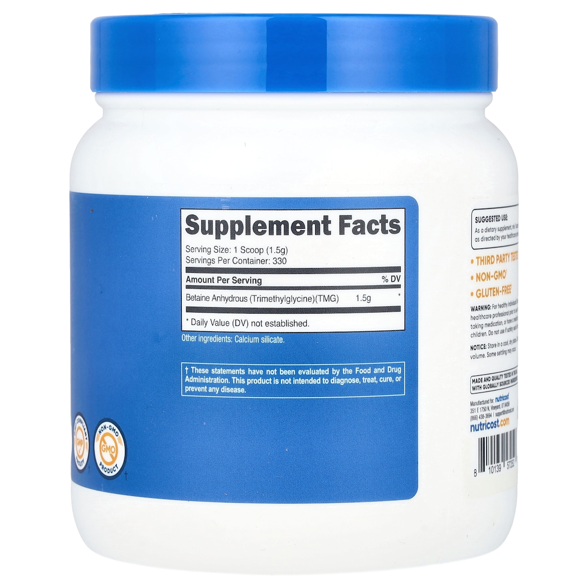 Supplement facts panel