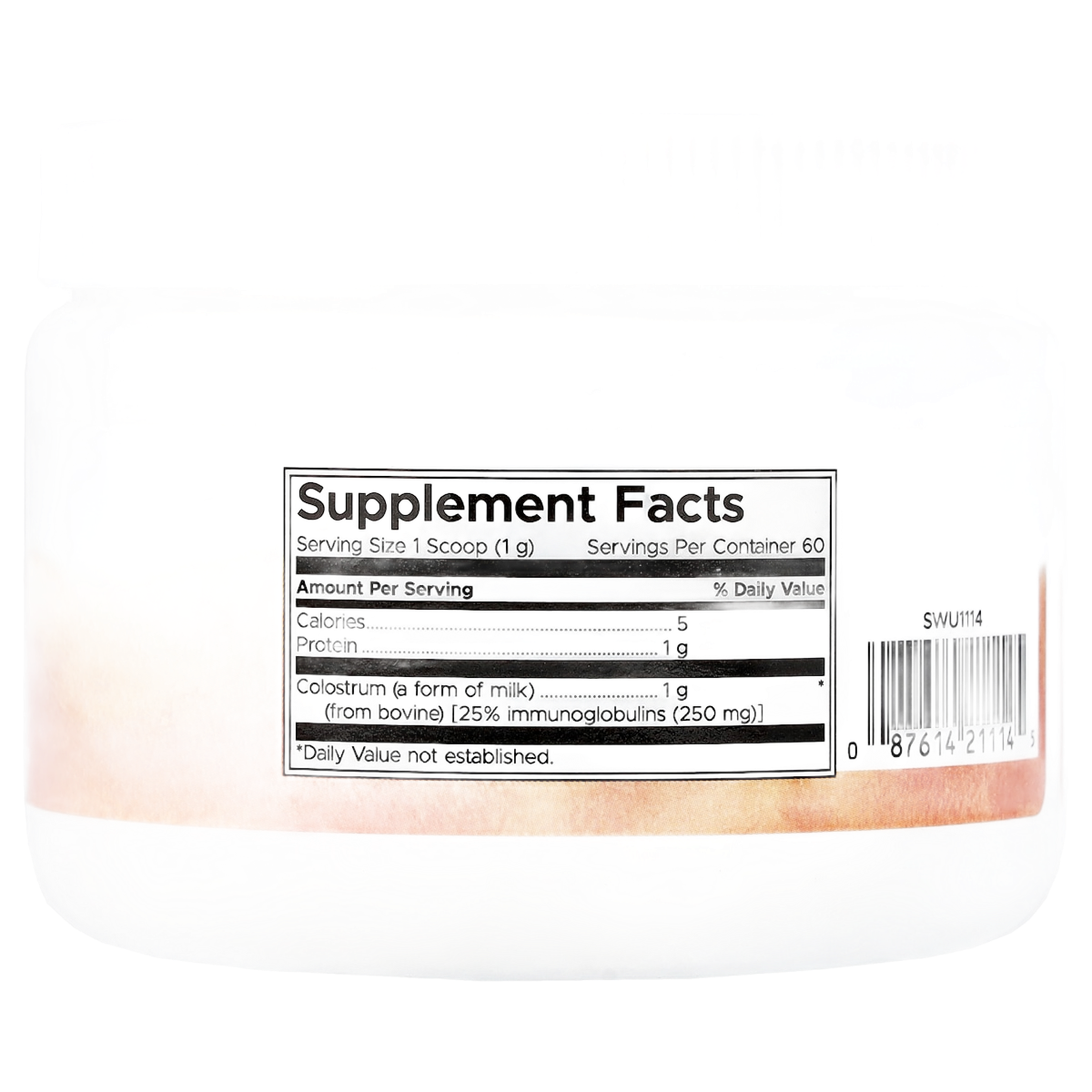 Supplement facts panel