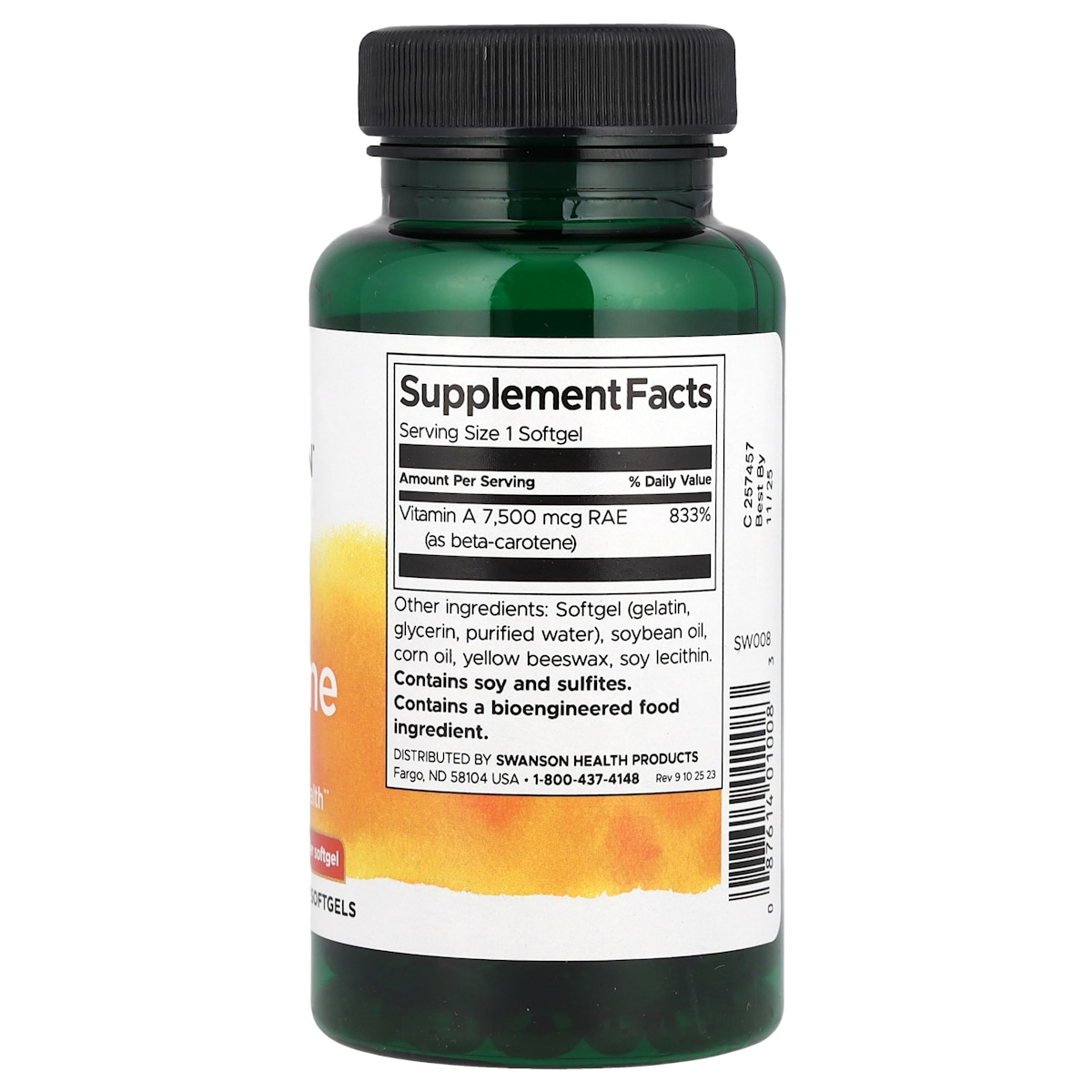 Supplement facts panel