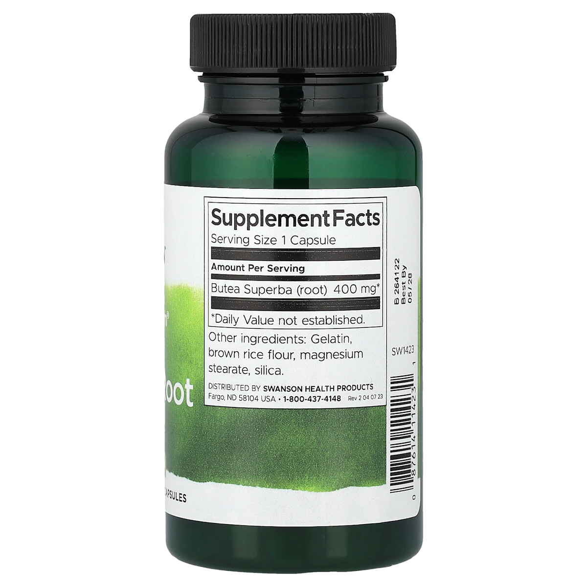 Supplement facts panel