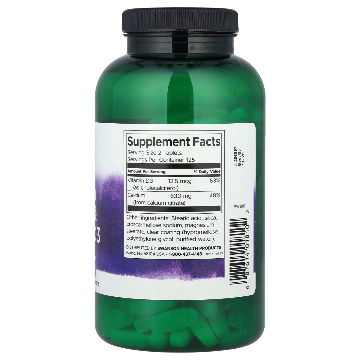 Supplement facts panel