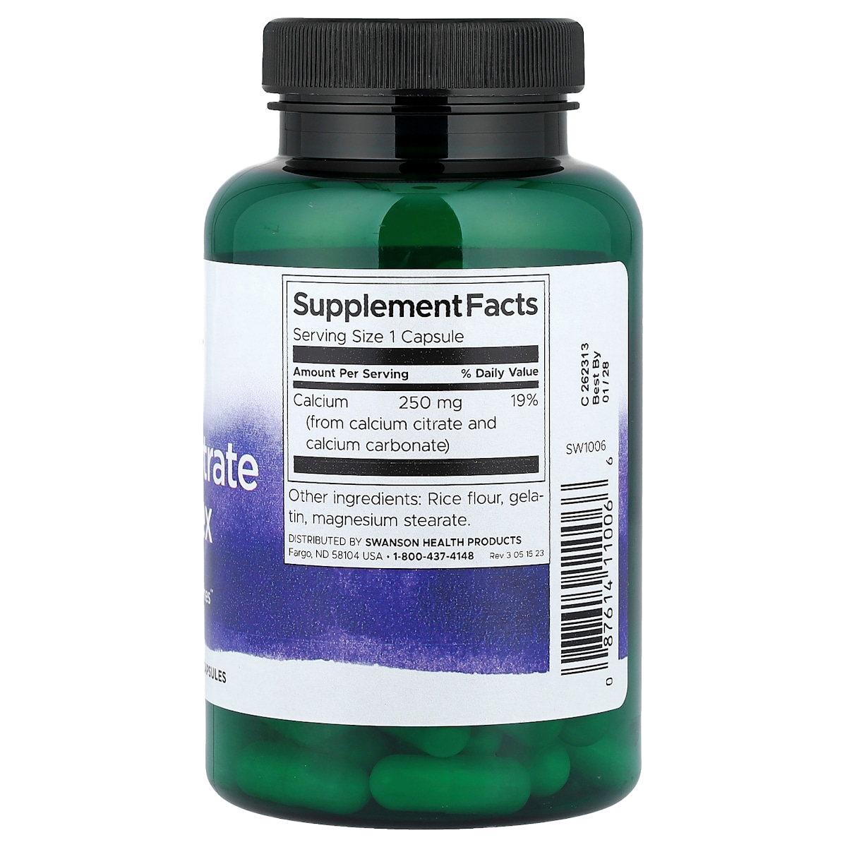 Supplement facts panel