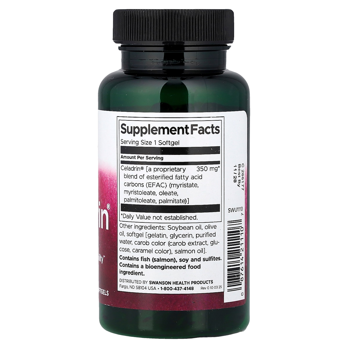 Supplement facts panel