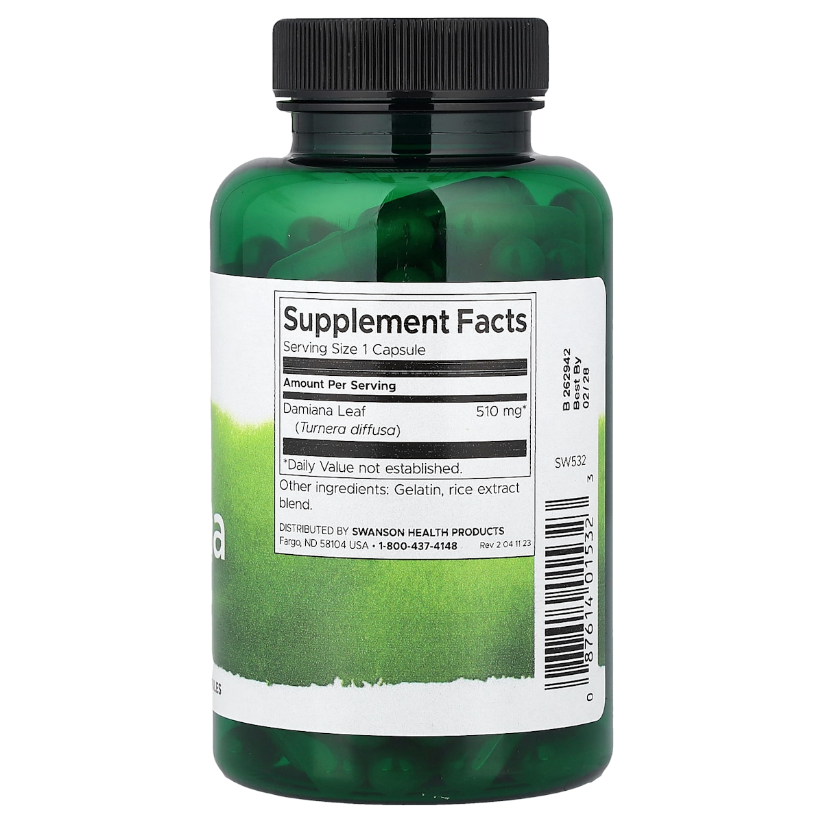 Supplement facts panel