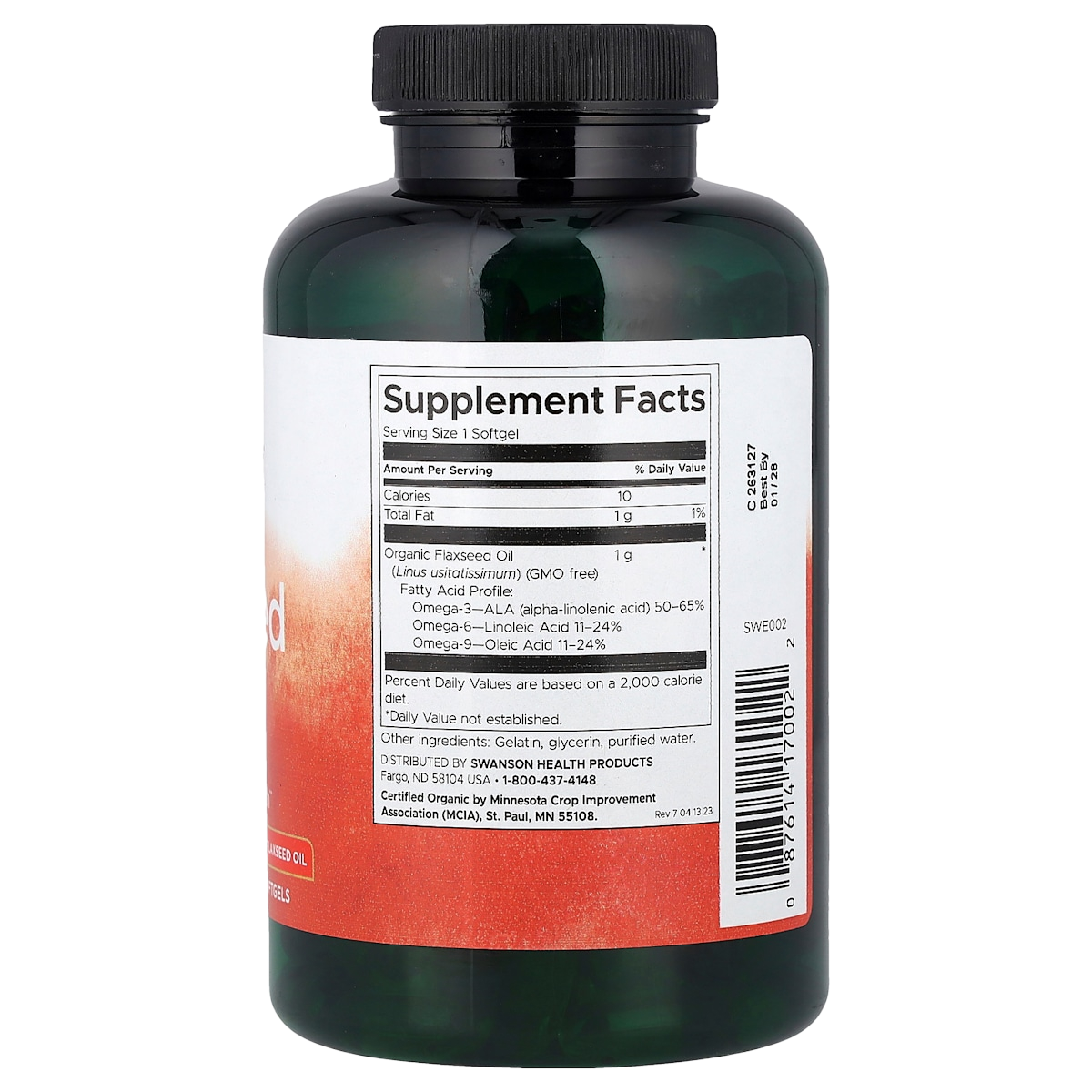 Supplement facts panel