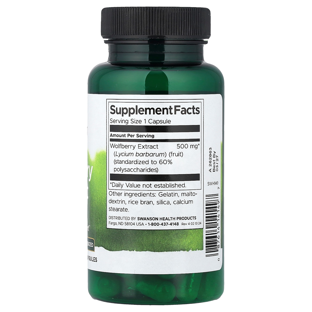 Supplement facts panel
