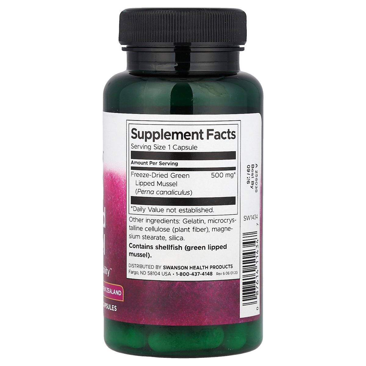 Supplement facts panel