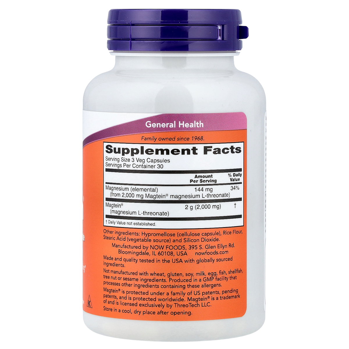 Supplement facts panel