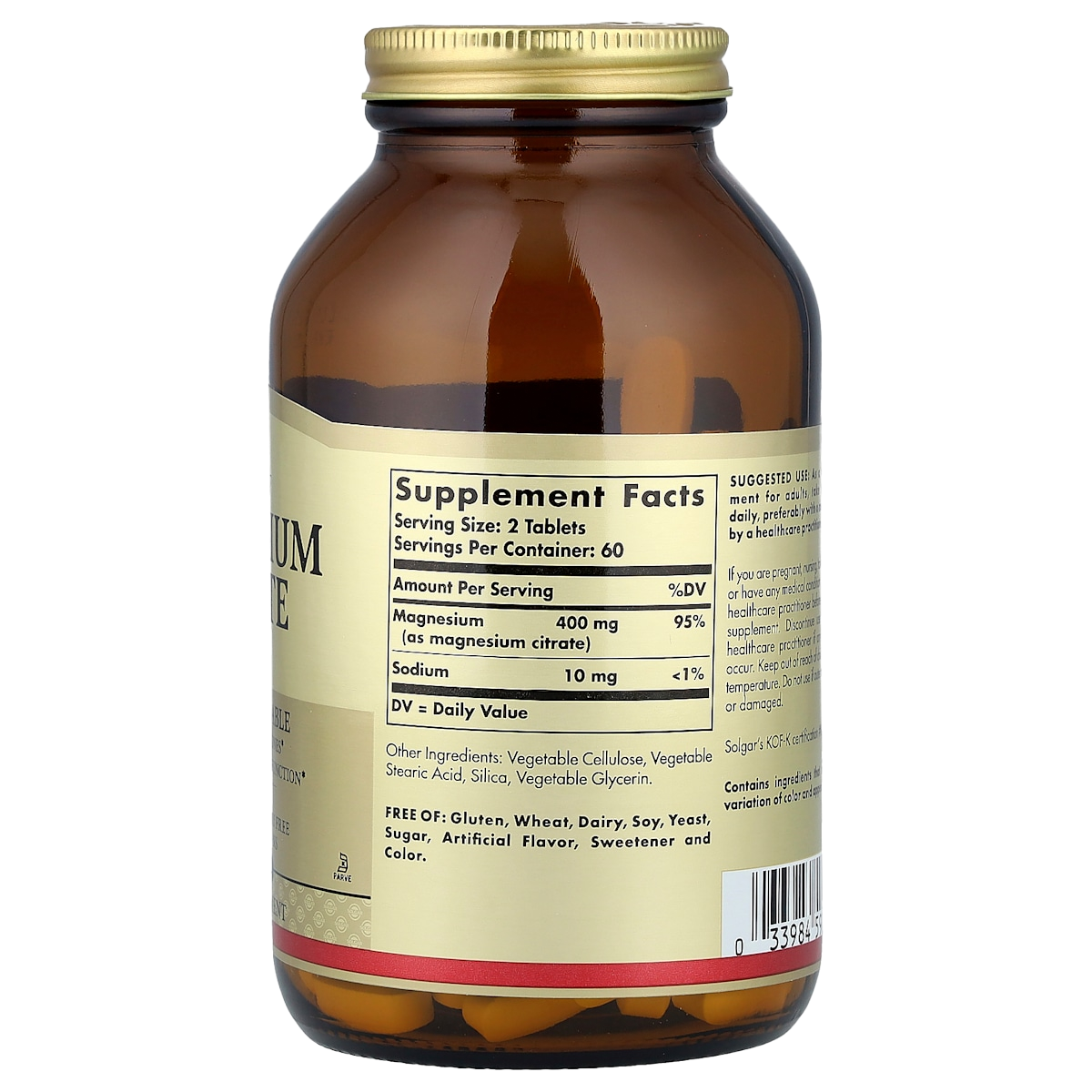 Supplement facts panel