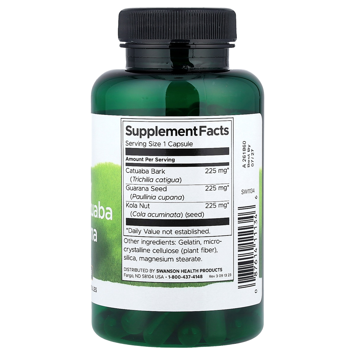 Supplement facts panel