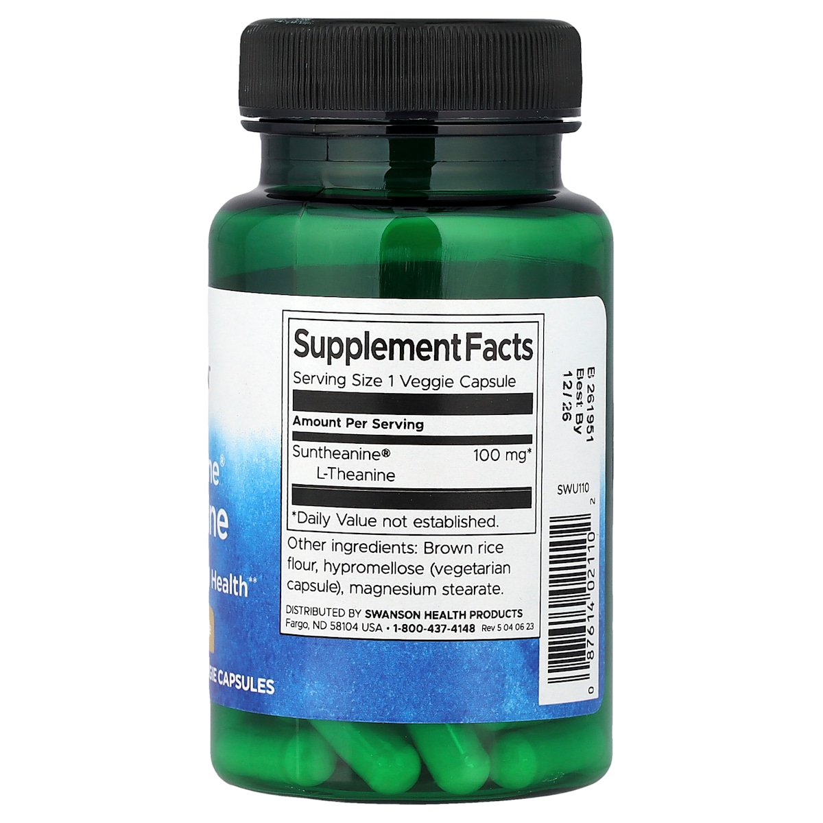 Supplement facts panel