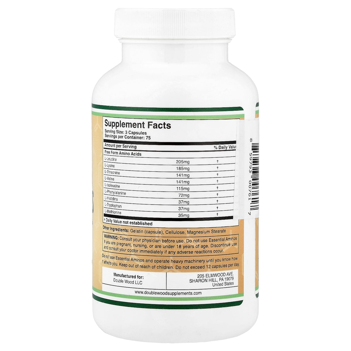 Supplement facts panel