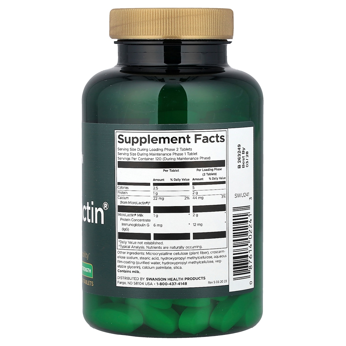 Supplement facts panel