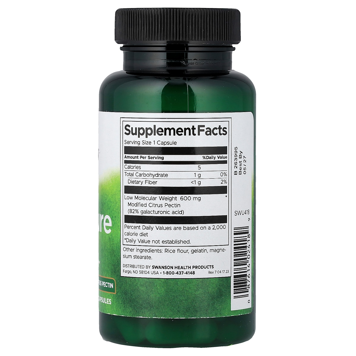 Supplement facts panel