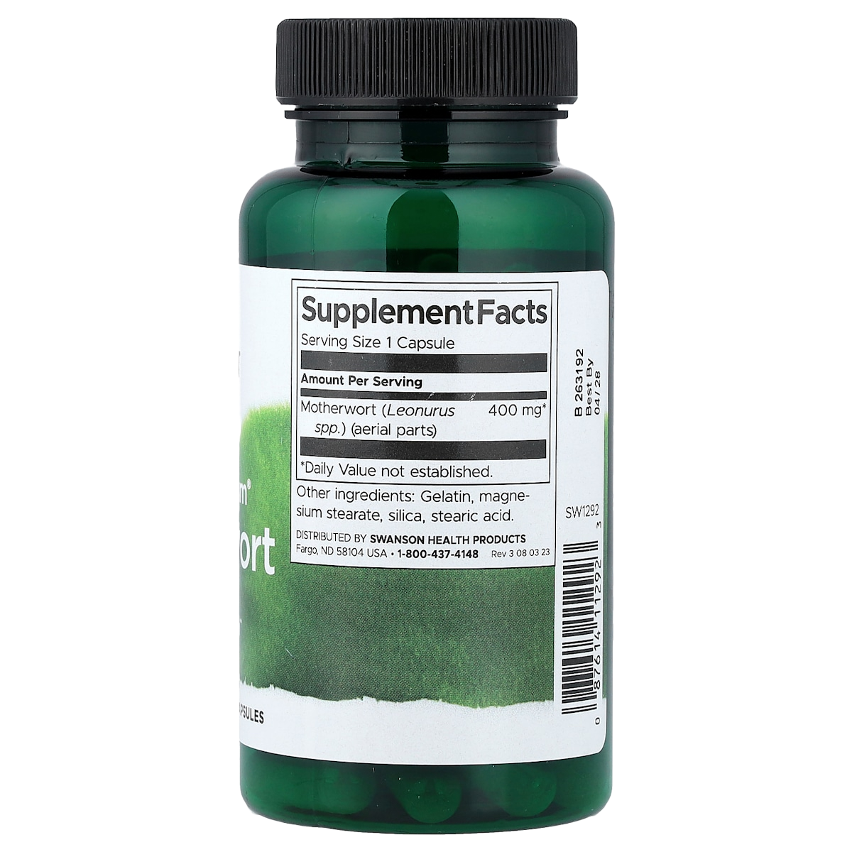 Supplement facts panel