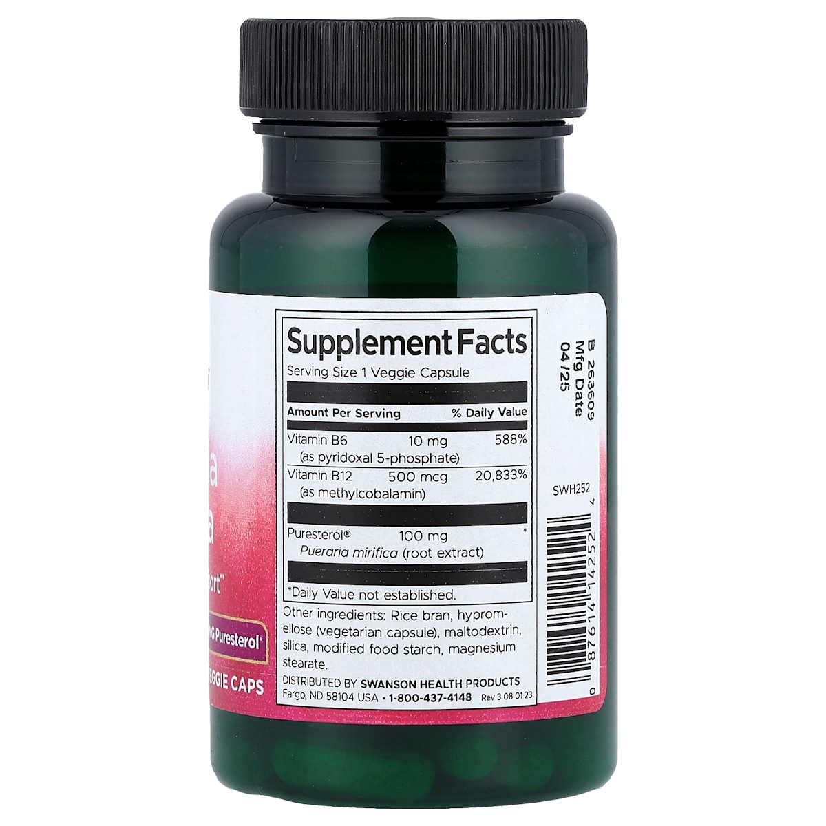 Supplement facts panel