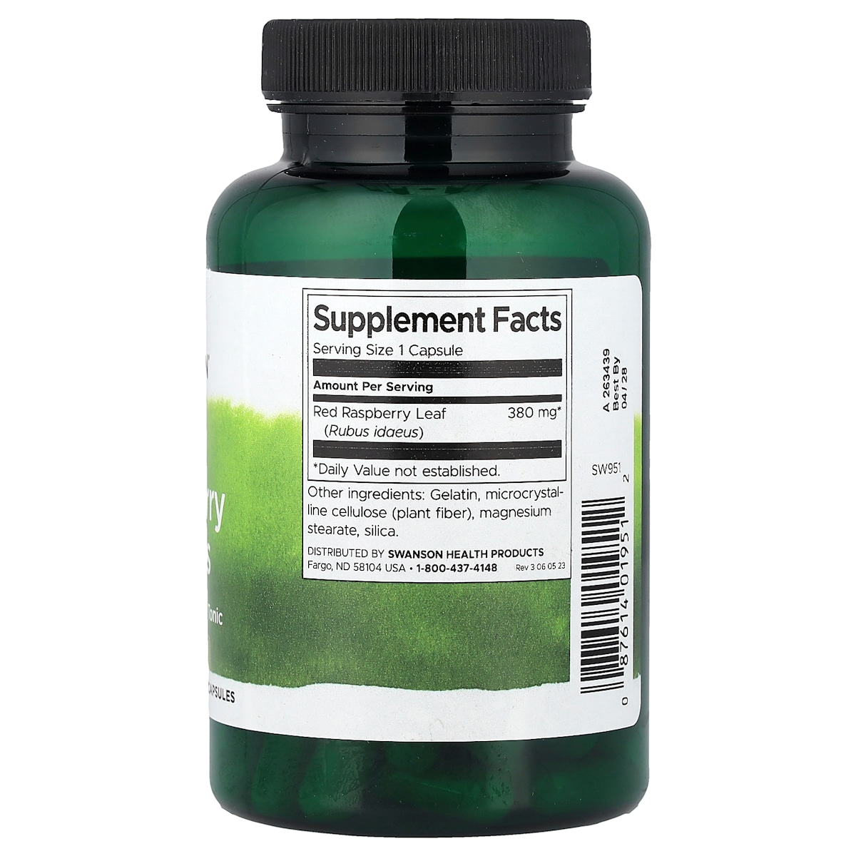 Supplement facts panel