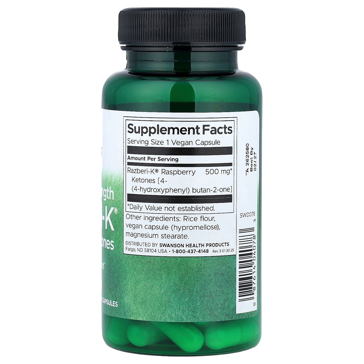 Supplement facts panel